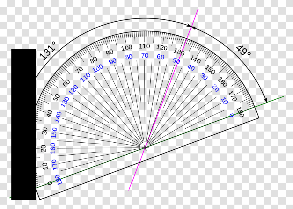 Degree Angle Protractor, Plot, Triangle, Gauge, Light Transparent Png