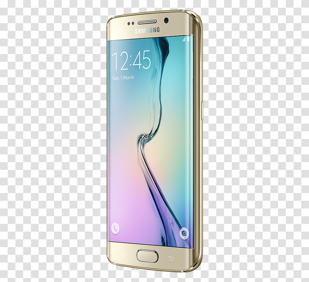 Degree Angled View Of Galaxy S6 Edge From The Left Edge 6 Samsung, Mobile Phone, Electronics, Cell Phone, Iphone Transparent Png