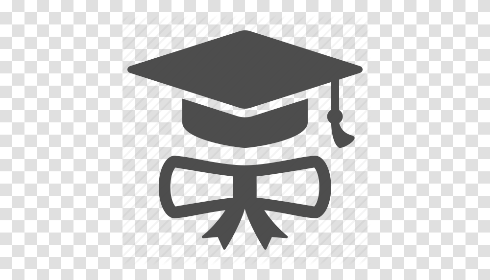 Degree Diploma Graduate Graduation Cap Hat Icon, Label, Stencil Transparent Png