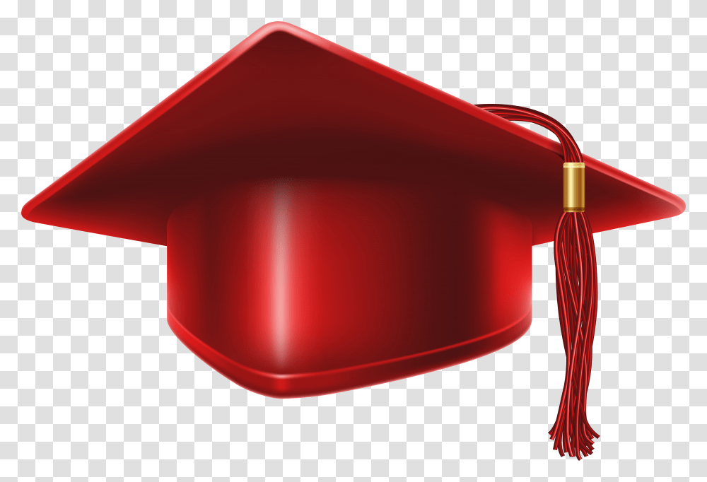 Degree Hat Red Graduation Caps Transparent Png