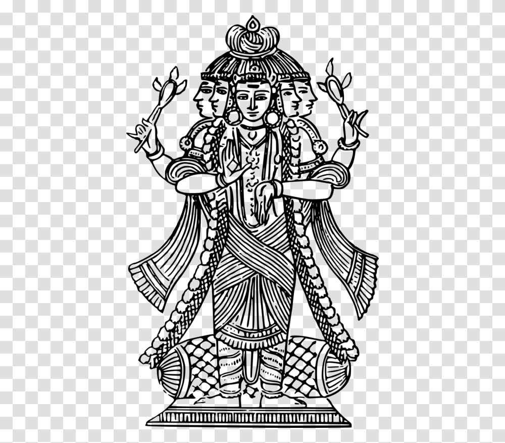 Deity God Hindu Hinduism Black And White, Gray, World Of Warcraft Transparent Png