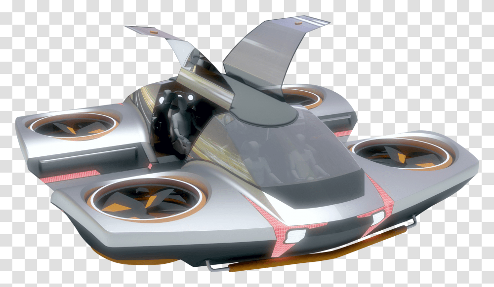 Dekatone Flying Car Evtol Aircraft Speedboat, Machine, Wheel, Sink Faucet, Tire Transparent Png