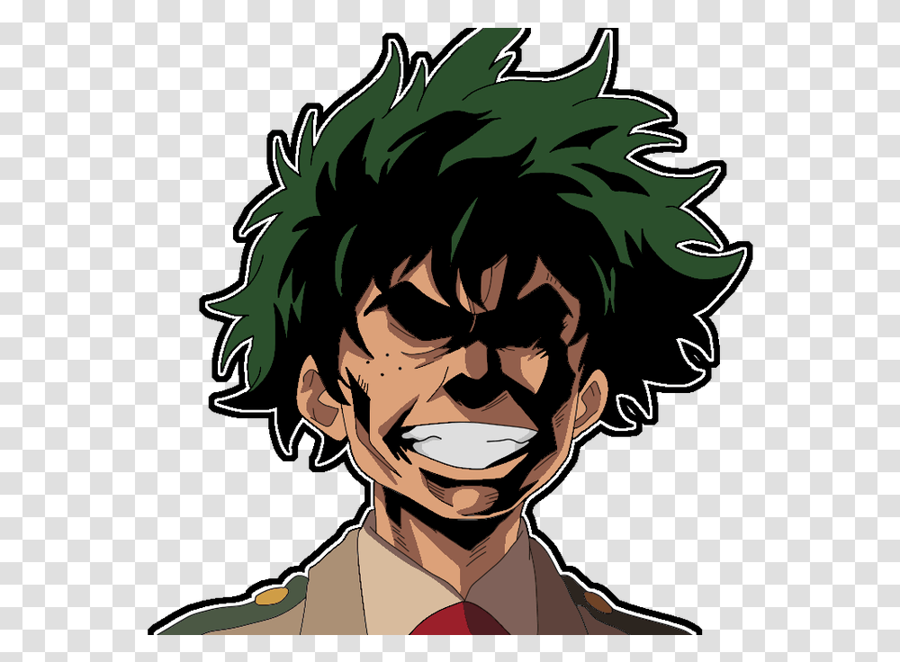 Deku All Might S Face Cute My Hero Academia, Person, Label Transparent Png