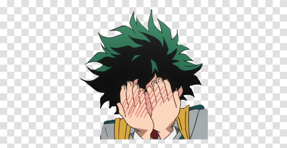 Deku Discord Emoji Blush, Hair, Comics, Book, Manga Transparent Png