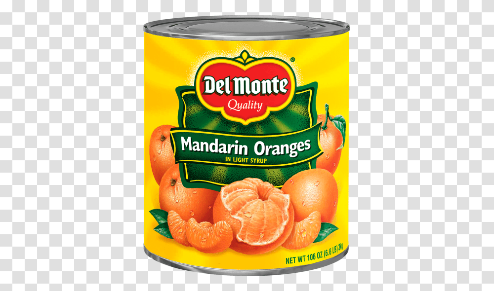 Del Monte Mandarin Oranges In Light Syrup Del Monte Mandarin Oranges, Plant, Citrus Fruit, Food, Beverage Transparent Png