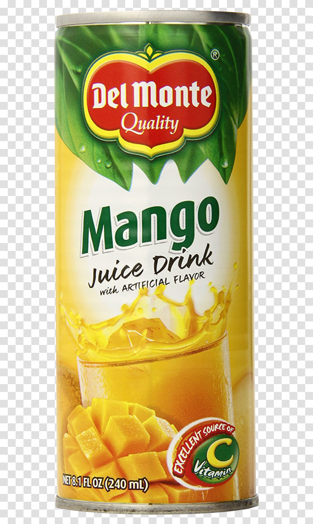 Del Monte Mango Juice 240ml Mango Juice In Can Del Monte, Beverage, Drink, Beer, Alcohol Transparent Png
