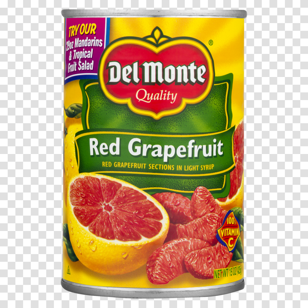 Del Monte Red Grapefruit In Light Syrup Oz, Citrus Fruit, Plant, Food, Produce Transparent Png