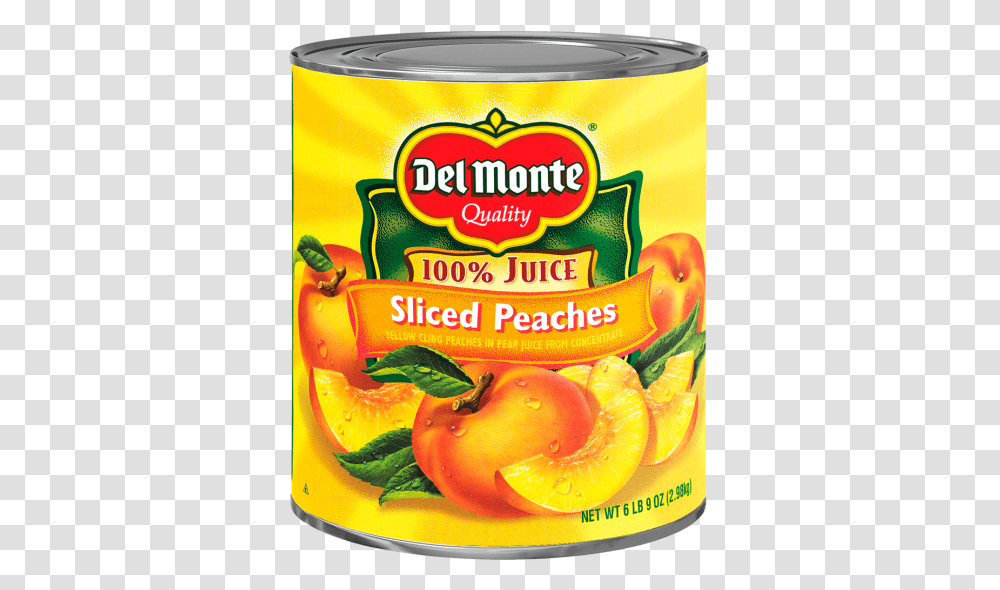 Del Monte Sliced Yellow Cling Peaches In Pear Juice From Del Monte Canned Peaches, Plant, Food, Fruit, Orange Transparent Png
