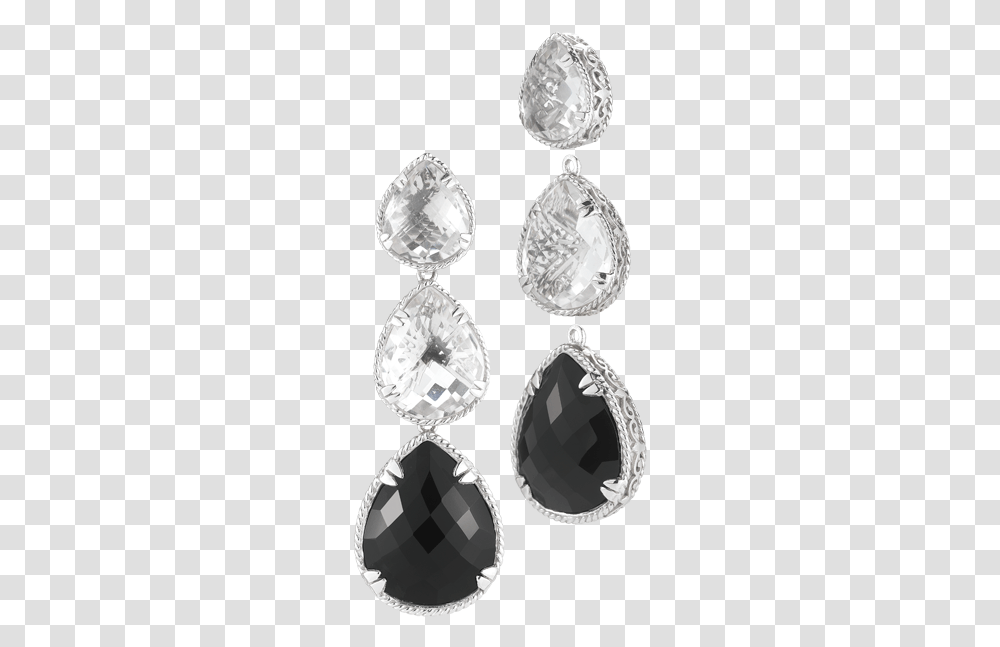 Delatori Black Onyx And Crystal Drop Earrings Earrings, Accessories, Accessory, Jewelry, Diamond Transparent Png