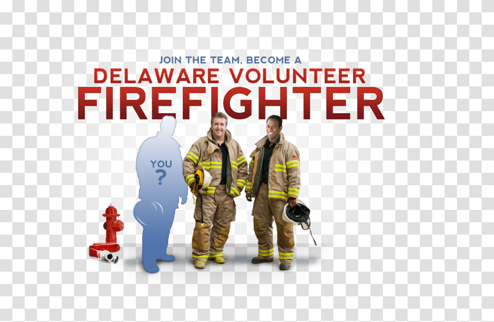 Delaware Volunteer Firefighter, Person, Human, Fireman Transparent Png