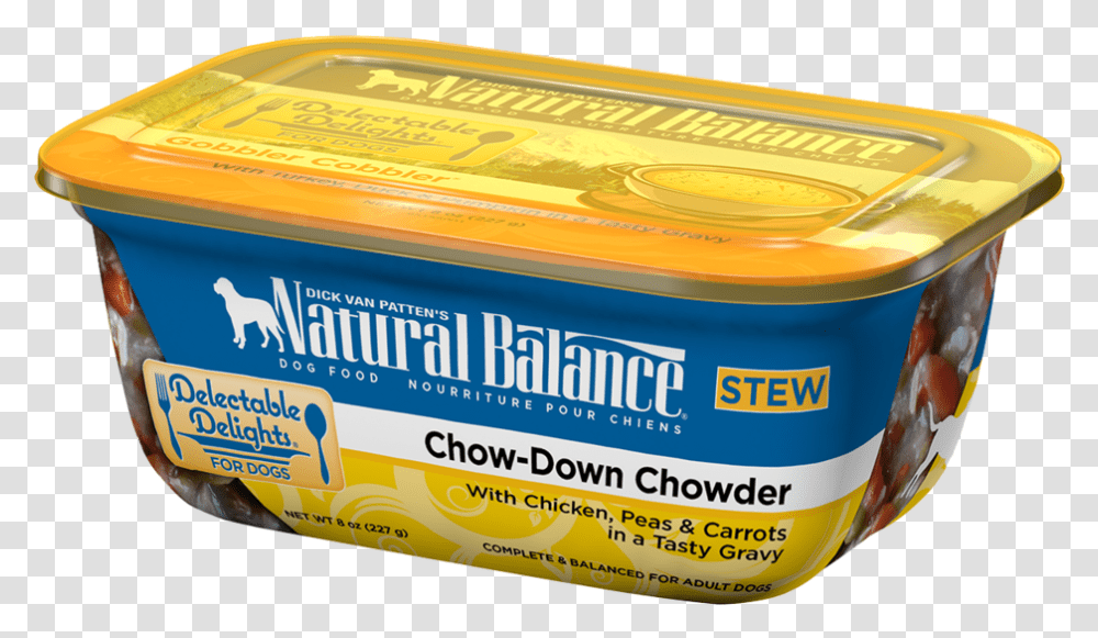 Delectable Delights Chow Down Chowderdog Stew Formula Natural Balance Wet Dog Food, Butter, Tin, Label Transparent Png