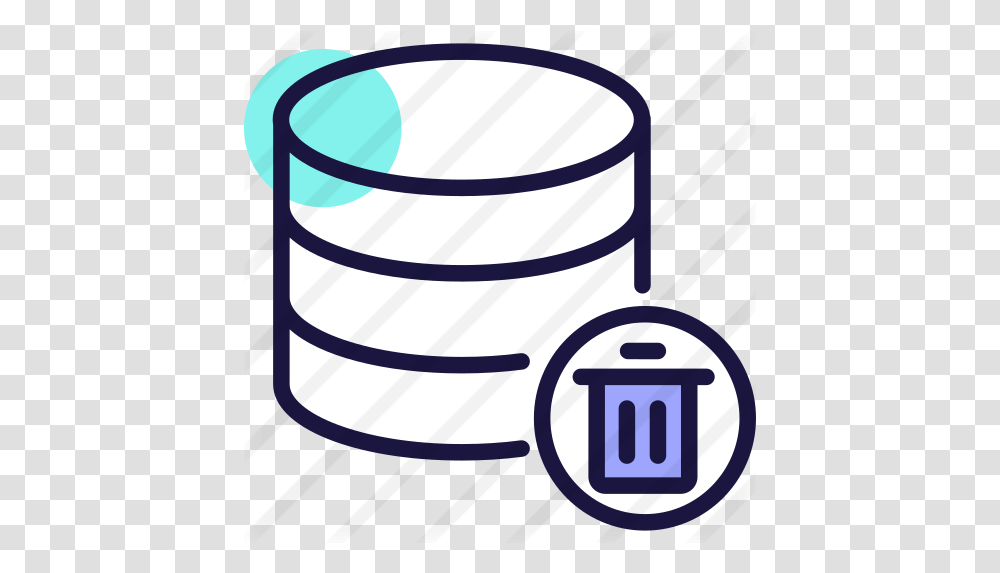 Delete Database Cloud Database Icon, Barrel, Bucket, Cylinder, Tape Transparent Png