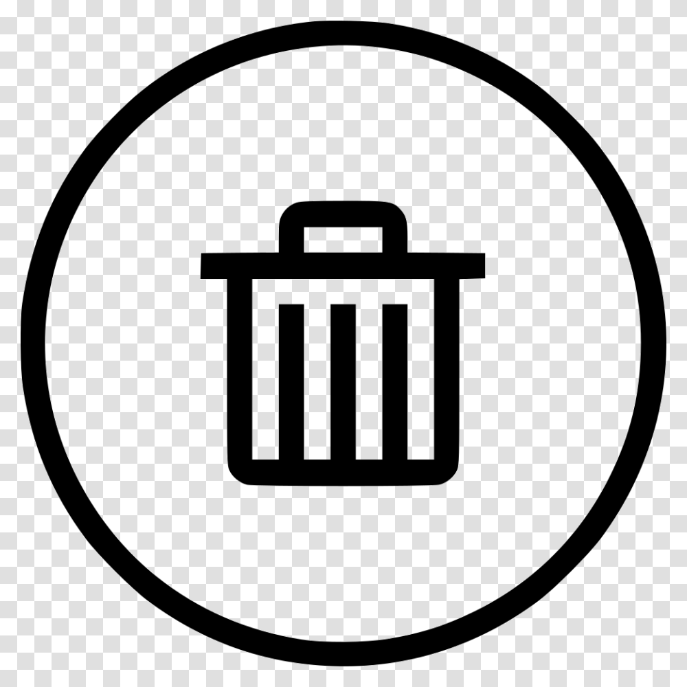 Delete Trash Dustbin Garbage Remove Recyclebin Ui, Stencil, Logo, Trademark Transparent Png