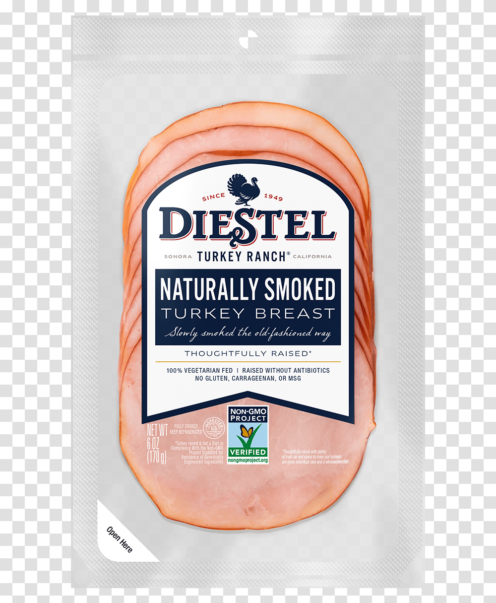 Deli Pre Sliced Turkeybreast Naturallysmoked Nongmo Diestel Smoked Turkey, Food, Pork, Ketchup, Ham Transparent Png