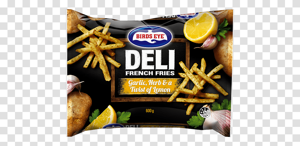Deli Seasoned French Fries Garlic Herb & A Twist Of Lemon Birds Eye Deli Fries, Food, Orange, Citrus Fruit, Plant Transparent Png