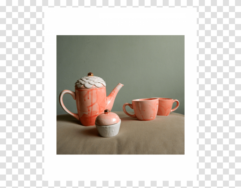Delicate Flower Teapot And Tea Cups Set Ceramic, Pottery, Porcelain, Bowl Transparent Png