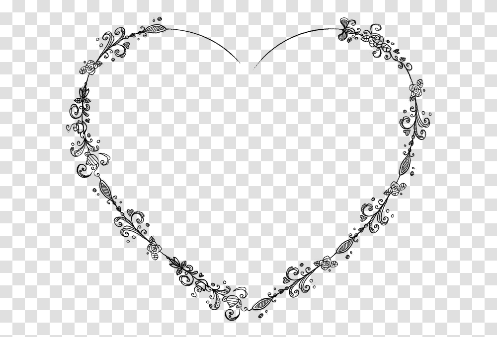 Delicate Frame Heart Decorative Scrapbooking Listen The Sound Of Silence, Gray, World Of Warcraft Transparent Png