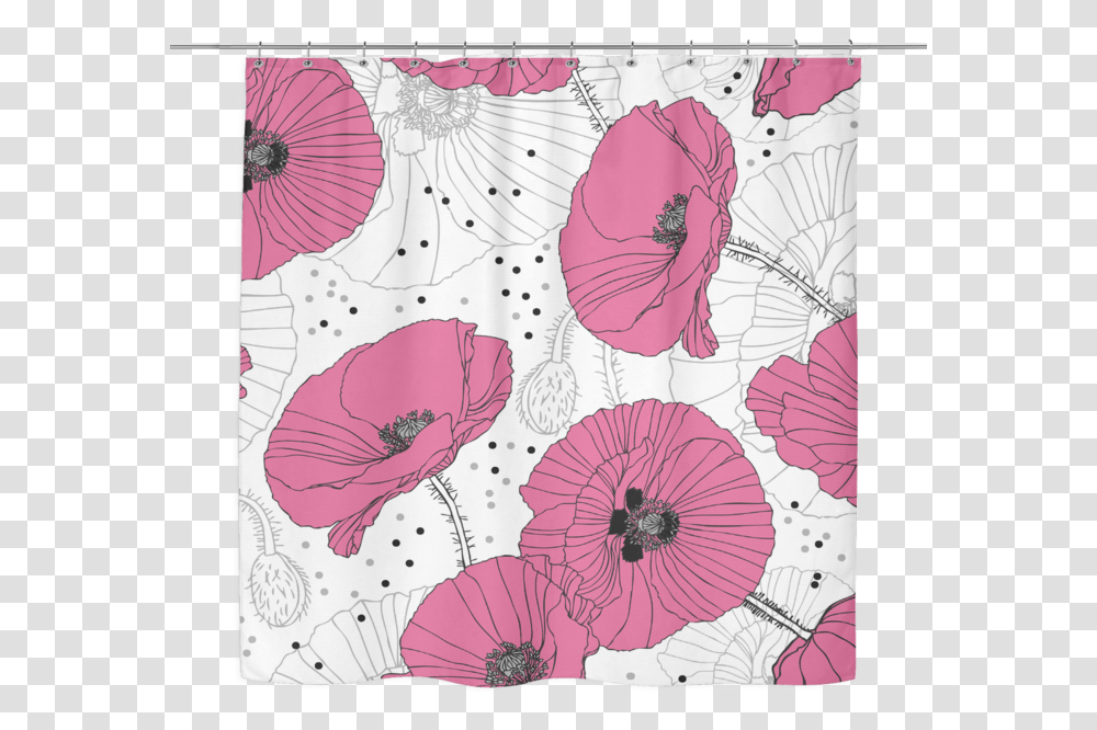 Delicate Pink Poppy Shower Curtain Poppy, Hibiscus, Flower, Plant, Blossom Transparent Png