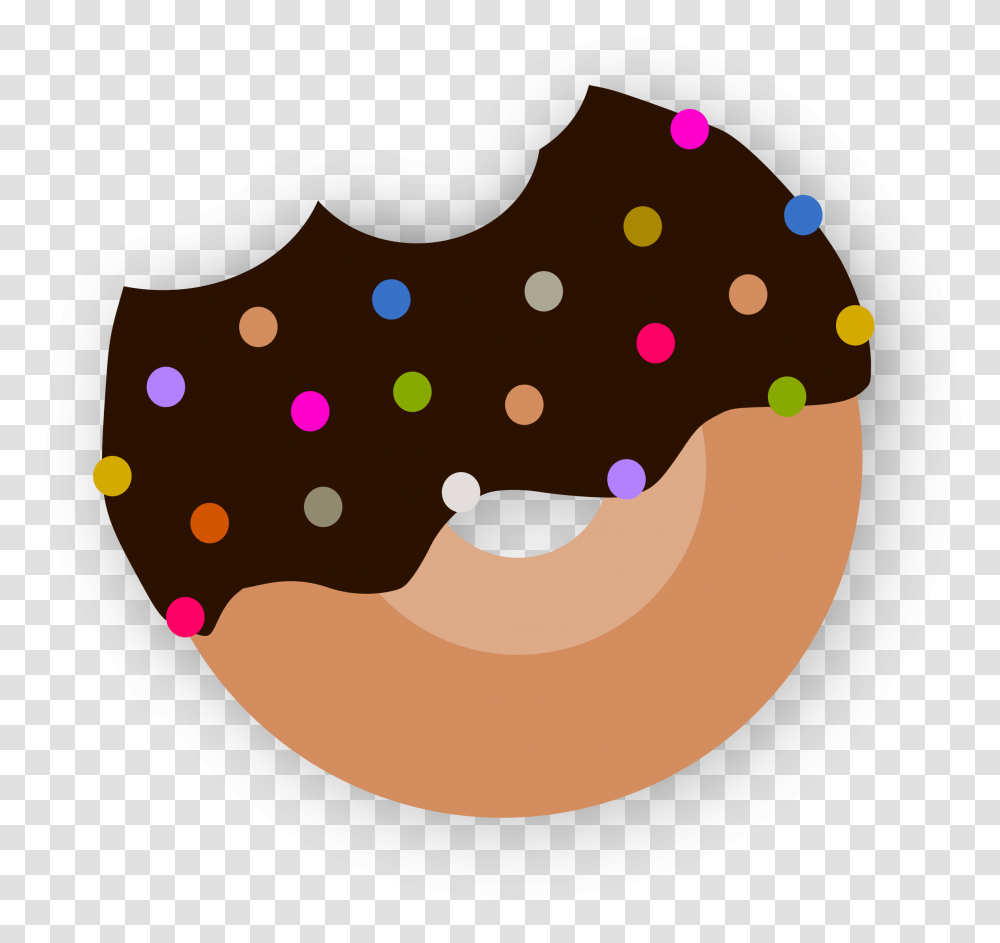 Delicious Donut With Chocolate Clip Arts Chocolate Donut Clipart, Sweets, Food, Confectionery, Pastry Transparent Png