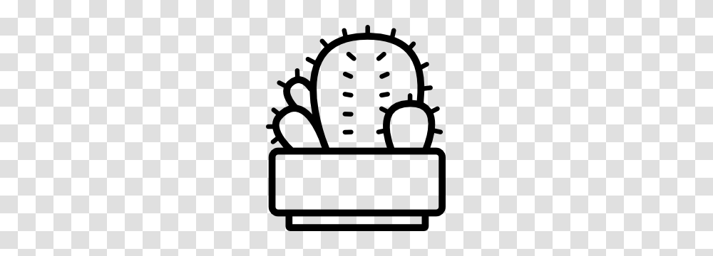 Delightful Cactus Outline Sticker, Stencil, Crown, Jewelry, Accessories Transparent Png