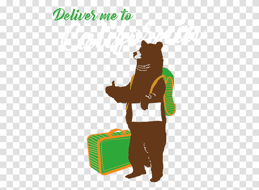 Deliver Me To California Bear Stock Transfer, Poster, Advertisement Transparent Png