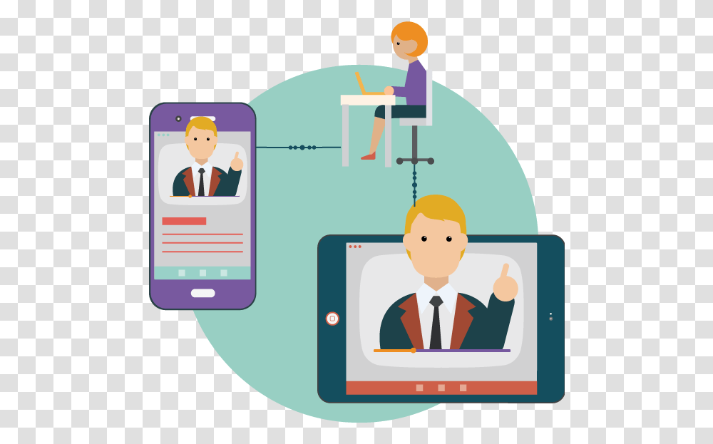Delivering Lectures Online Using Video Chat Telu, Mobile Phone, Electronics, Computer Transparent Png