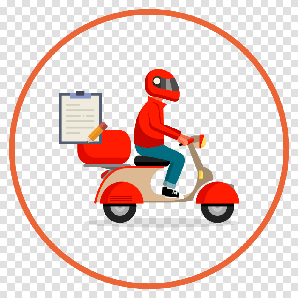 Delivery Clipart Delivery Order Frames Illustrations Delivery Order Icon, Scooter, Vehicle, Transportation, Lawn Mower Transparent Png