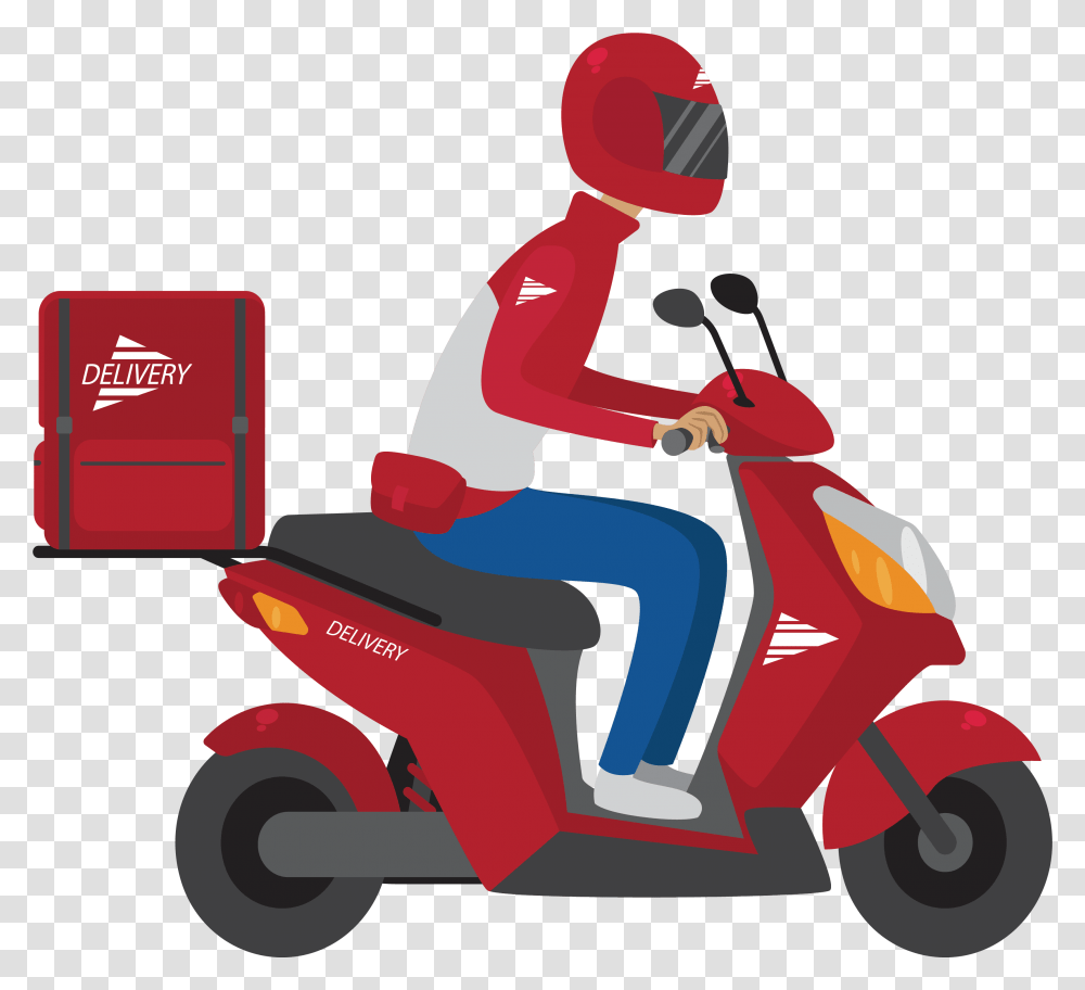 Delivery Clipart Delivery Scooter, Lawn Mower, Tool, Vehicle, Transportation Transparent Png