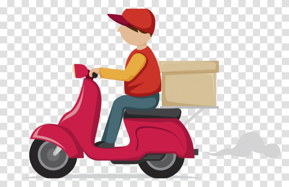Delivery Clipart Delivery Scooter, Vehicle, Transportation, Motorcycle, Toy Transparent Png