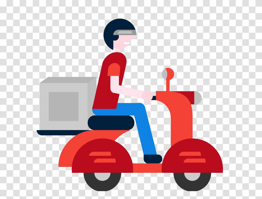 Delivery Clipart, Vehicle, Transportation, Scooter, Moped Transparent Png