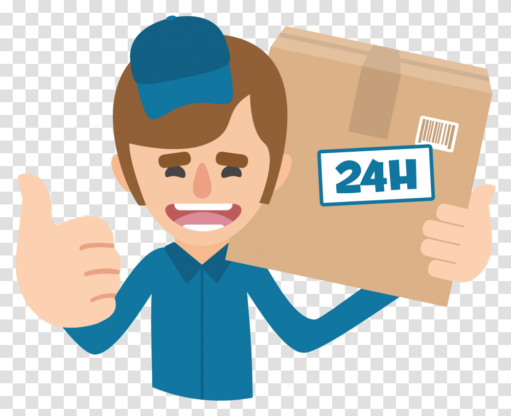 Delivery Courier Dhl Express Service E Commerce Clipart Cod Cash On Delivery, Person, Human, Box, Carton Transparent Png