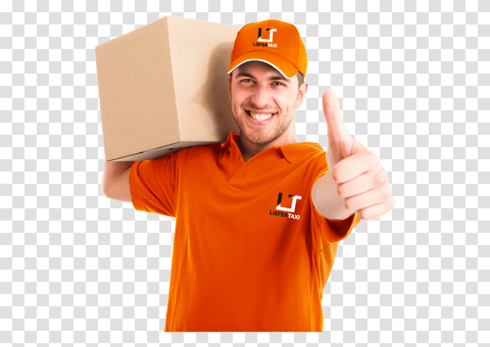 Delivery Man, Person, Human, Thumbs Up, Finger Transparent Png