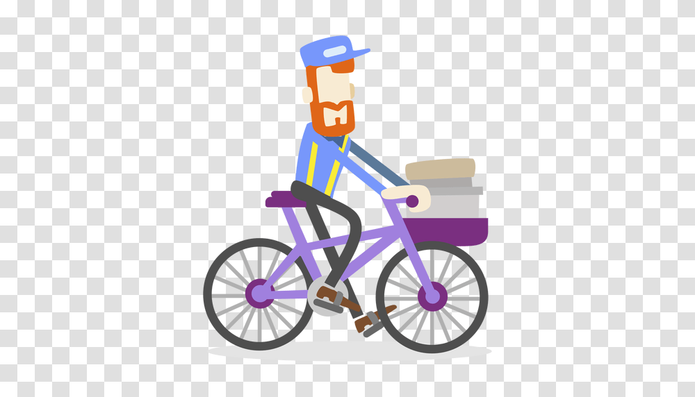 Delivery Man Riding Bike, Vehicle, Transportation, Bicycle, Cyclist Transparent Png