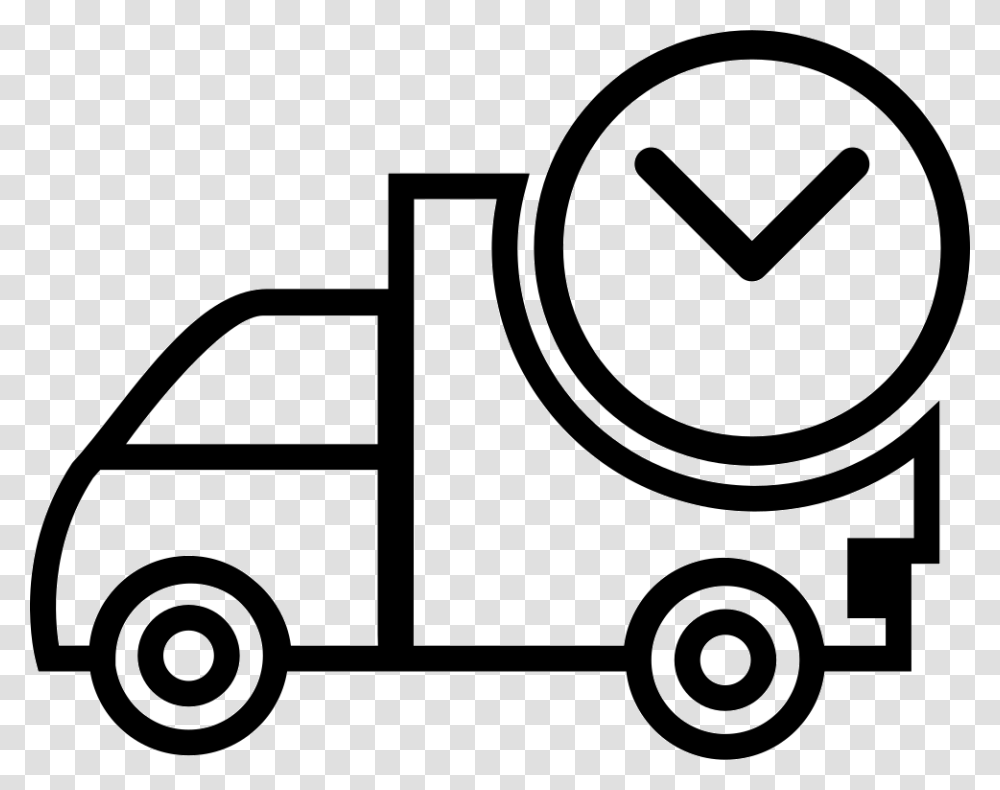 Delivery On Time Icon, Van, Vehicle, Transportation, Caravan Transparent Png
