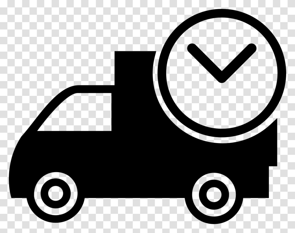 Delivery Time Ios 7 Interface Symbol Comments Icon Car Delivery, Lawn Mower, Van, Vehicle, Transportation Transparent Png