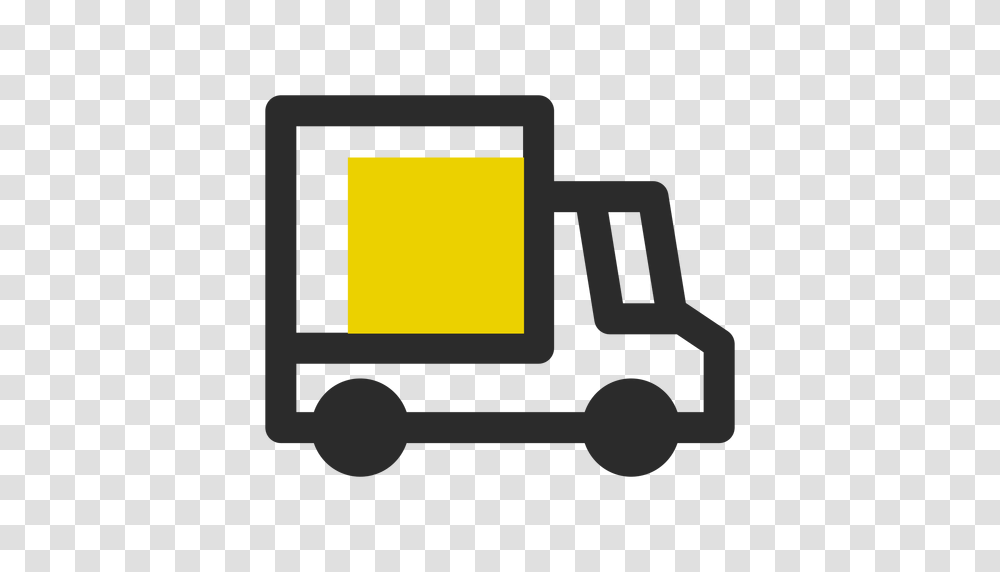 Delivery Truck Colored Stroke Icon, Transportation, Vehicle, Electronics, Van Transparent Png
