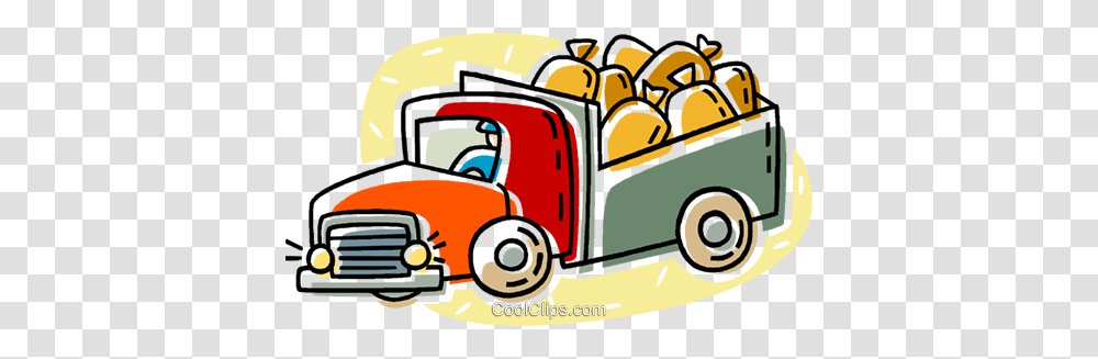 Delivery Truck Royalty Free Vector Clip Art Illustration, Vehicle, Transportation, Car, Automobile Transparent Png