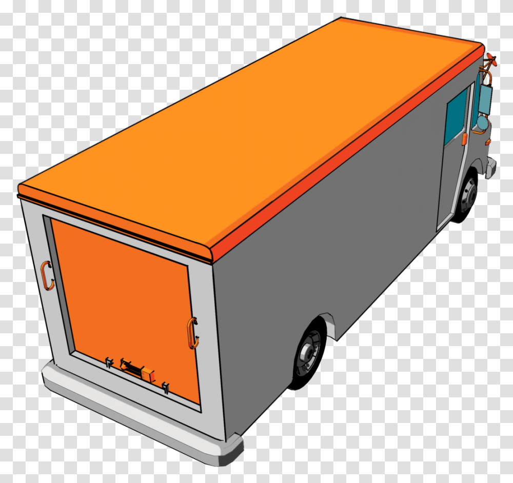 Delivery Truck Top View Clipart Top View Truck, Moving Van, Vehicle, Transportation, Box Transparent Png