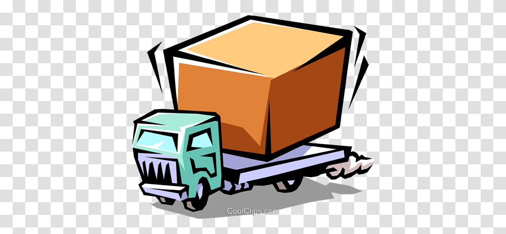Delivery Truck With Package Royalty Free Vector Clip Art, Package Delivery, Carton, Box, Cardboard Transparent Png