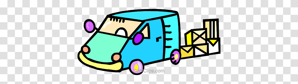 Delivery Van With Shipping Crates Royalty Free Vector Clip Art, Moving Van, Vehicle, Transportation, Fire Truck Transparent Png