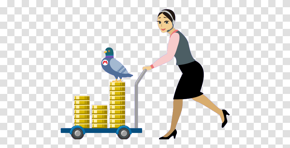 Deliveryman, Bird, Animal, Person, Female Transparent Png