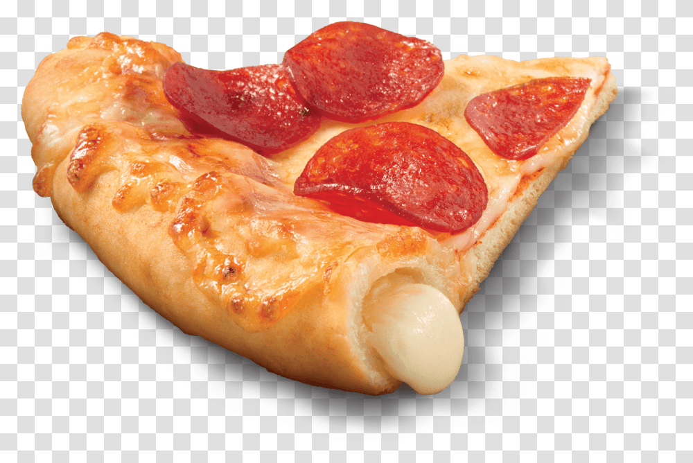 Delizzio Stuffed Crust Pizza Slice Image Stuffed Crust Pizza Slice, Food, Hot Dog, Dessert, Bread Transparent Png