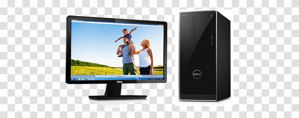 Dell Inspiron Mini Tower 3668, Person, Human, Monitor, Screen Transparent Png