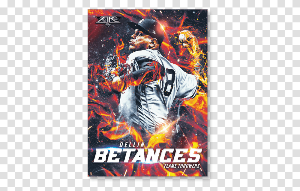Dellin Betances 2017 Topps Fire Flamethrowers Poster Tablet Computer, Advertisement, Person, Human, Flyer Transparent Png