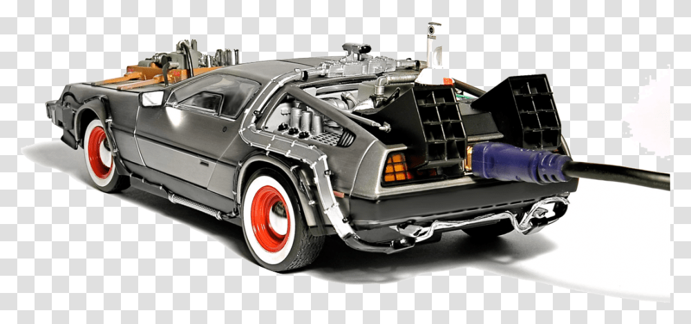 Delorean Back To The Future Scale Model, Tire, Wheel, Machine, Car Wheel Transparent Png