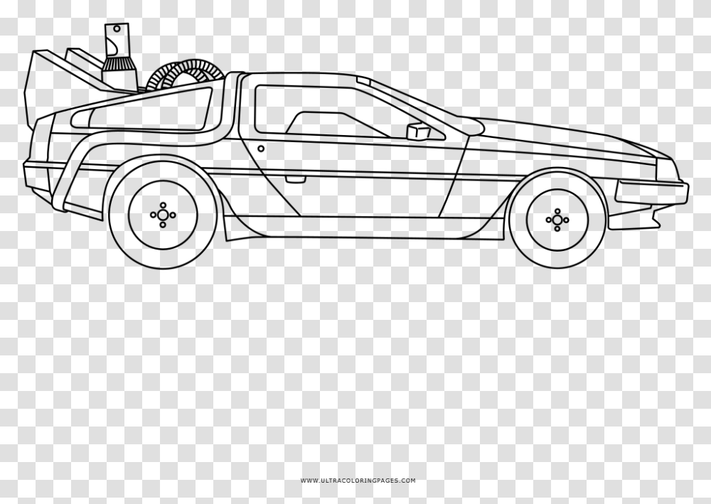 Delorean Coloring Page, Gray, World Of Warcraft Transparent Png