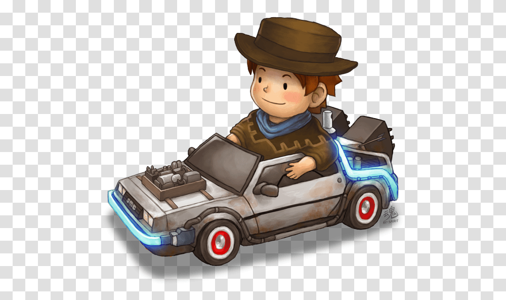 Delorean Time Machine Toy Back To The Future, Hat, Person, Car Transparent Png