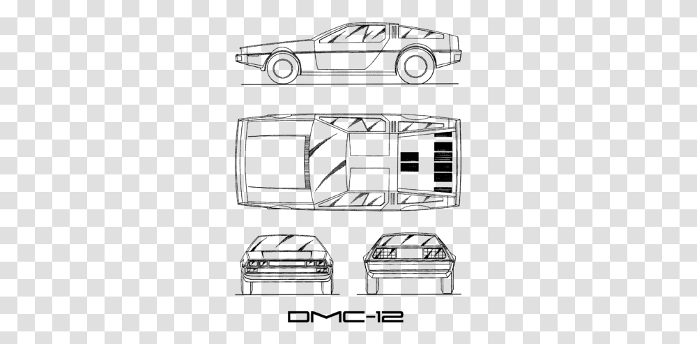 Delorean, Vehicle, Transportation, Tire, Machine Transparent Png