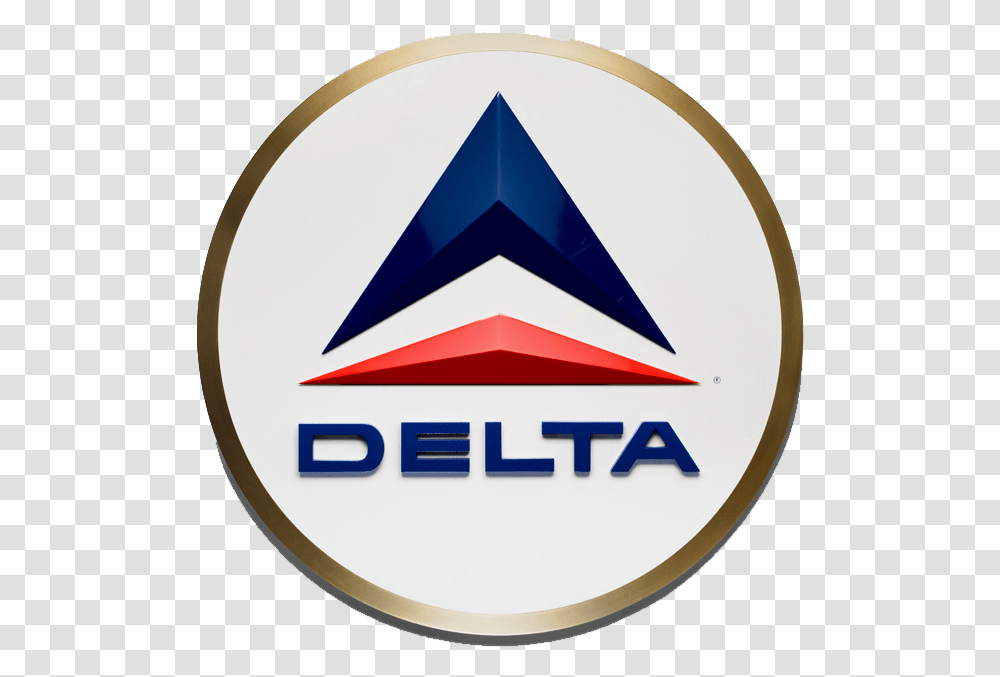 Delta Airlines Logo Delta Air Lines Sign, Trademark, Road Sign, Emblem Transparent Png