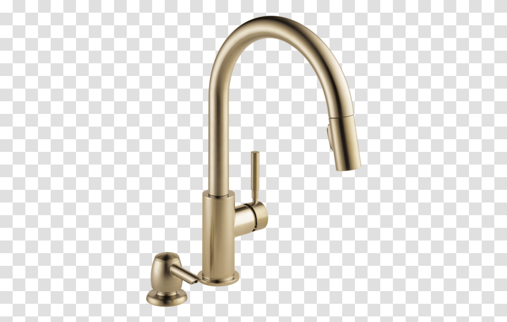 Delta Kitchen Faucet With Soap Dispenser, Sink Faucet, Tap, Indoors, Bronze Transparent Png